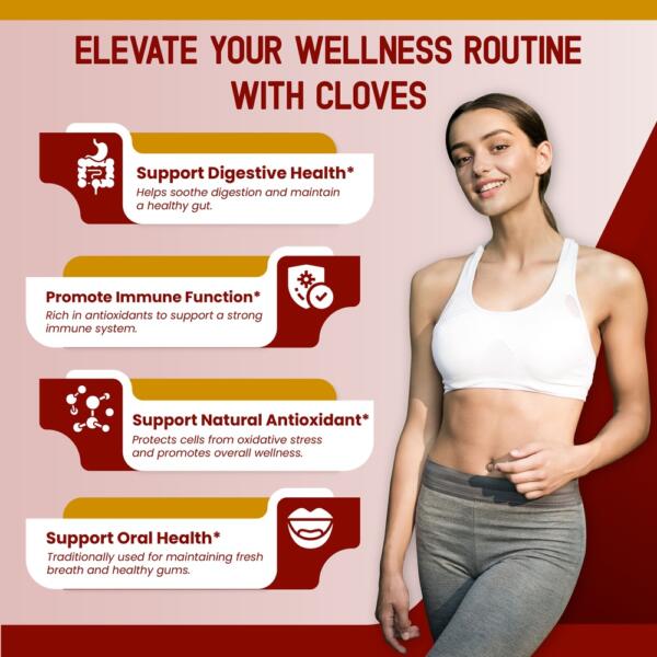 Liposomal Cloves with Cinnamon & Ginger – Advanced Formula – Supports Digestive Health, Immune System & Respiratory Wellness* – 60 Capsules (Pack of 2) – Made in The USA - Image 3